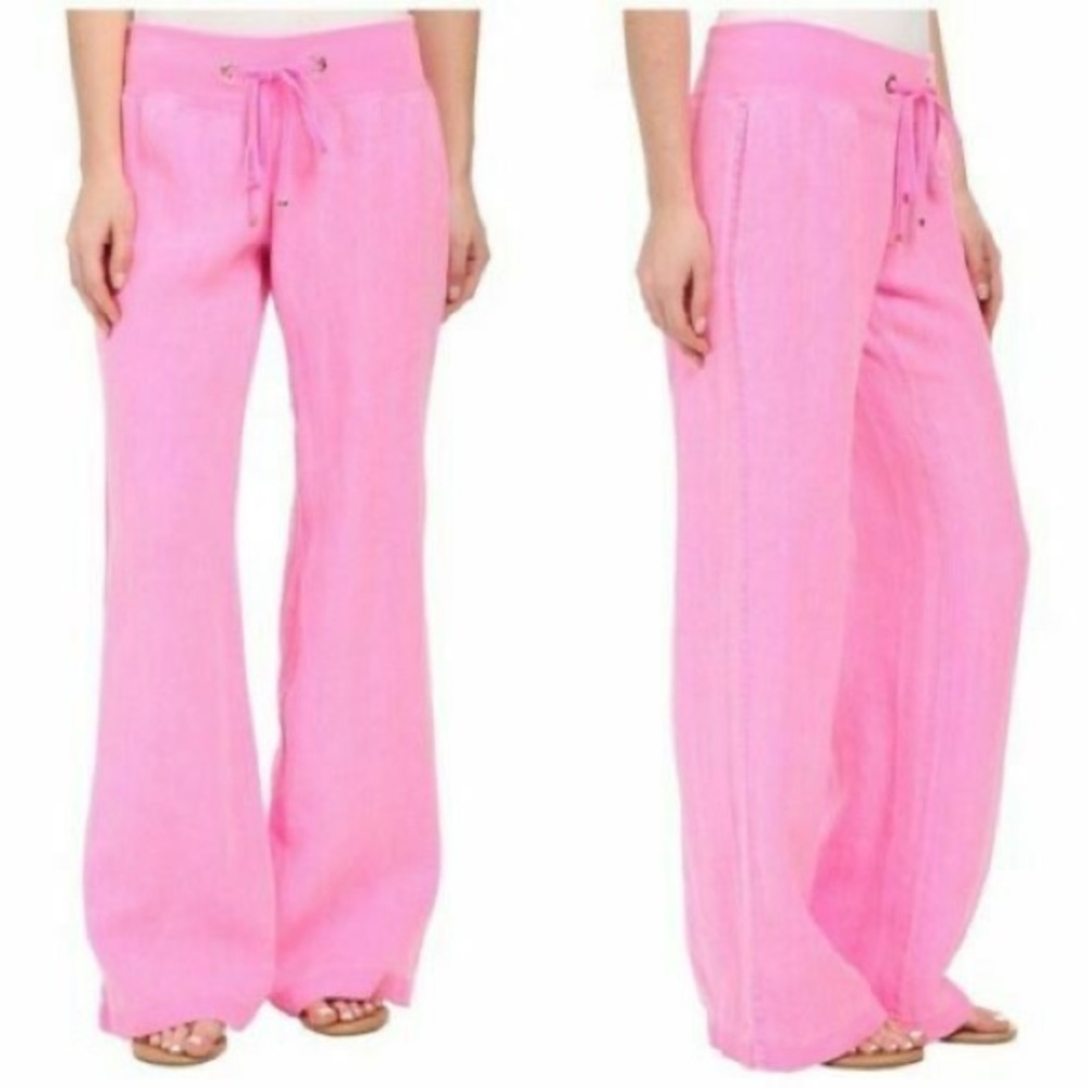 Pink linen Lilly Pulitzer Relaxed Pants